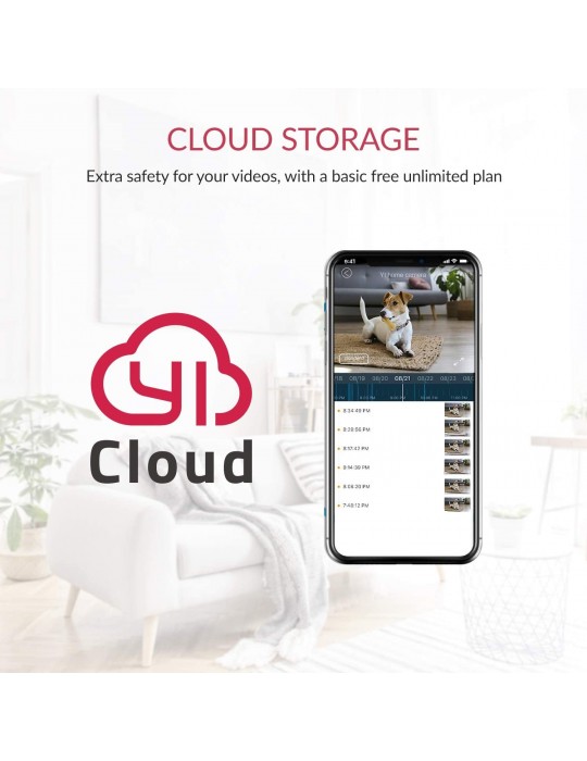 [Y20] YI Home Cámara Vigilancia Cámara IP 1080p con almacenamiento en la nube.