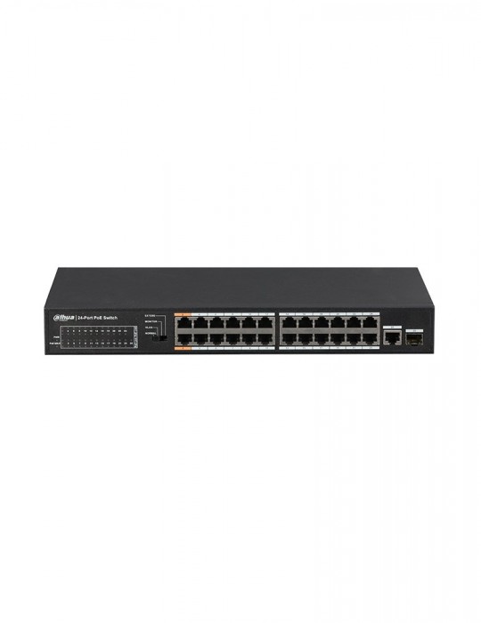 [DH-PFS3125-24ET-190] DAHUA Gigabit Combo PoE Switch 1 Gigabit Ports + 24Port FE PoE 10/100Mbps, vista trasera.