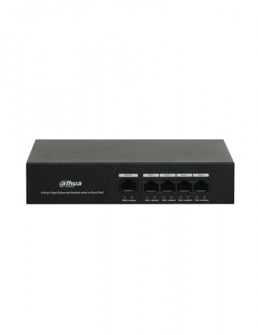 [DH-PFS3005-4ET-36] DAHUA Gigabit No Gestionable Switch 4 Ports, vista frontal